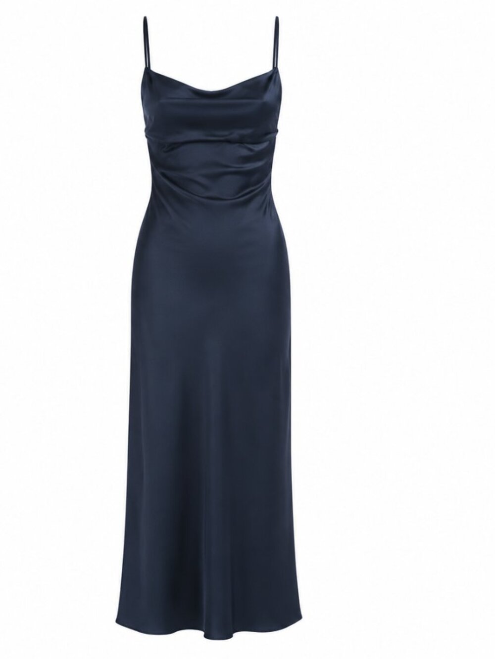 Jason Wu Midnight Blue Satin Midi Dress